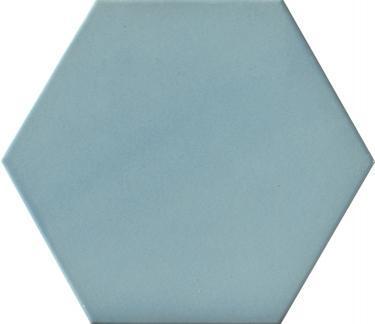 Light Blue Hexagon Ceramic Tile, Item M23204-A