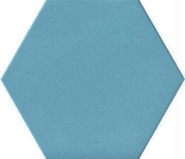Sky Blue Matt Hexagon Ceramic Tile, Item M23204-B
