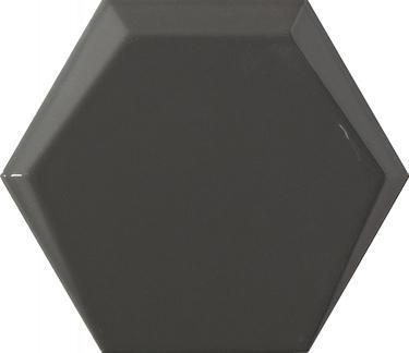 Dark Grey Hexagon Ceramic Tile, Item M171507P 